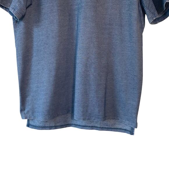 Lululemon's Men's Blue Shirt Sz M Short Sleeve Casual Comfort Activewear Stretch - Picture 3 of 5